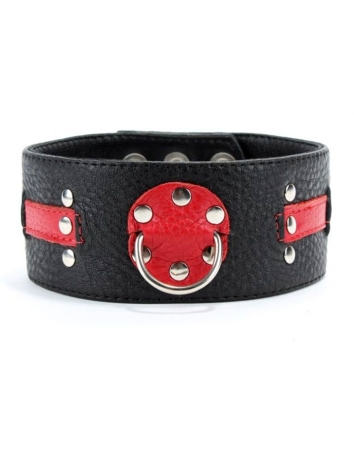 Чёрно-красный ошейник БДСМ Арсенал